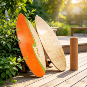 Balance Board Trainer for Adults Wooden Core Balance Training Board with Roller for Fitness Surfing Snowboard Workout Training