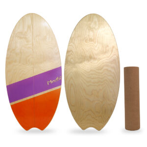 Wooden Balance Board Trainer for Adults Non-Slip Core Stability Training Board with Roller for Fitness Surfing Workout Training